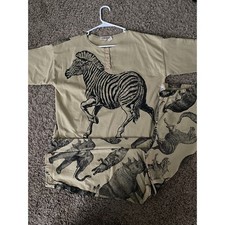 Vintage L'eau Vive Animal All Over Print Outfit Womens Size Small