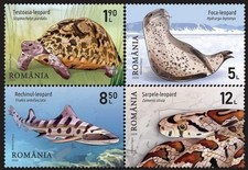 ROMANIA 2020 FAUNA Leopard-Type Animals SHARK SNAKE SEAL TURTLE - MNH
