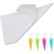 Disposable Mini Piping Bags 8 Inch 100 Pack Clear Pastry Bags for Cake
