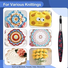 Crochet Hooks Set 12pcs Ergonomic Interchangeable Large Handle Smooth