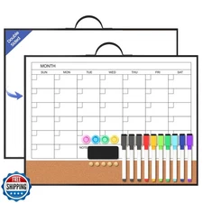 Lumspax White Board Calendar - 16" X 12" Dry Erase Board Monthly Calendar, Do