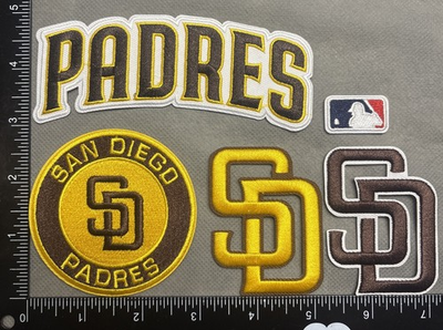 #ad SAN DIEGO PADRES LOT SET OF 5 MLB BASEBALL IRON ON PATCHES $12.24