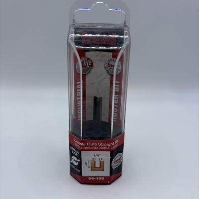Freud 1/4 In. x 3/4 In. Double Flute Straight Router Bit 04-106 New Sealed Pack