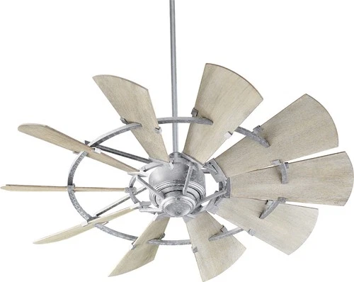 Quorum Windmill 52" Indoor Ceiling Fan in Galvanized - Picture 2 of 2