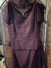 Jessica Howard Women's Purple Gown With Shawl Size 12 NWT