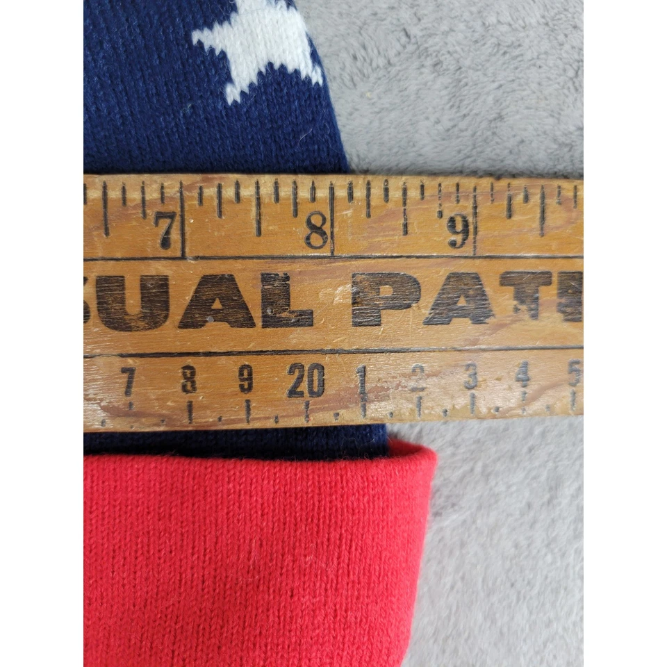 Marvel Captain America Beanie Hat Blue Red White Stars Pom Pom - Image 3 of 3