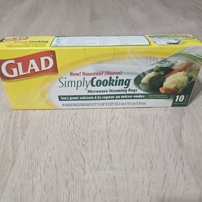 GLAD Simply Cooking Microwave Cooking Steaming Bags Discontinued New Box of 10