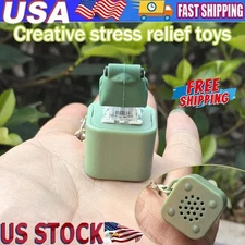 Croaking Frog Keychain,Rechargeable Stress-Relieving Clicky Keyboard JQ