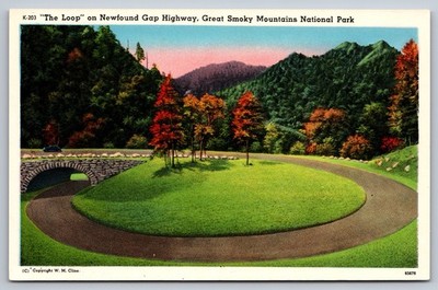 Postcard Loop Over Newfound Gap Highway Great Smoky Mountains National Park AA8
