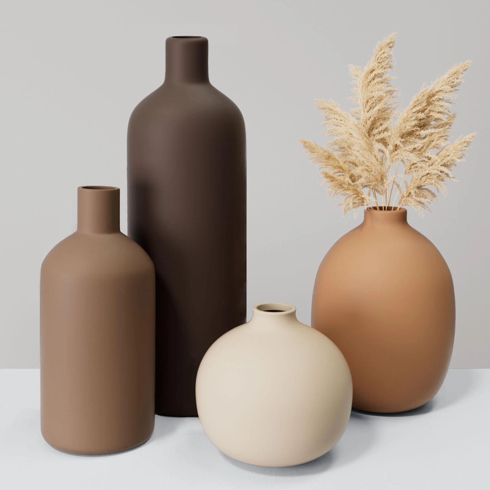 Ceramic Vase Set of 4, Decorative Neutral Modern Flower Vases for Home Decor,...
Opens in a new wind