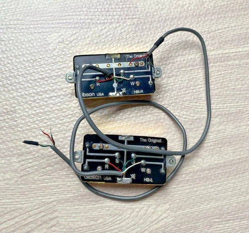 Gibson HB-L HB-R Humbucker Pickup Set Gold Cover