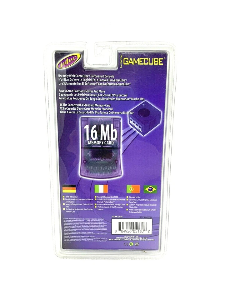 Intec GameCube 16 MB Memory Card BRAND NEW - Image 2 of 2