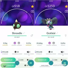 Pokemon Shroodle, Grafaiai  - TRA'DE GO - Read Item Description