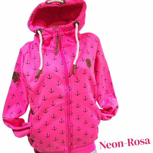 Damen Sweat Jacke Kapuze Hoodie Fleece gefüttert Übergangsjacke Anker S - 3XL - Bild 10 von 26