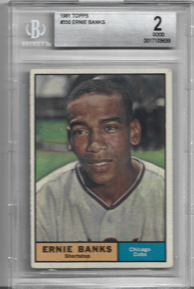 1961 Topps #350 Ernie Banks Chicago Cubs Legend HOF SGC 3