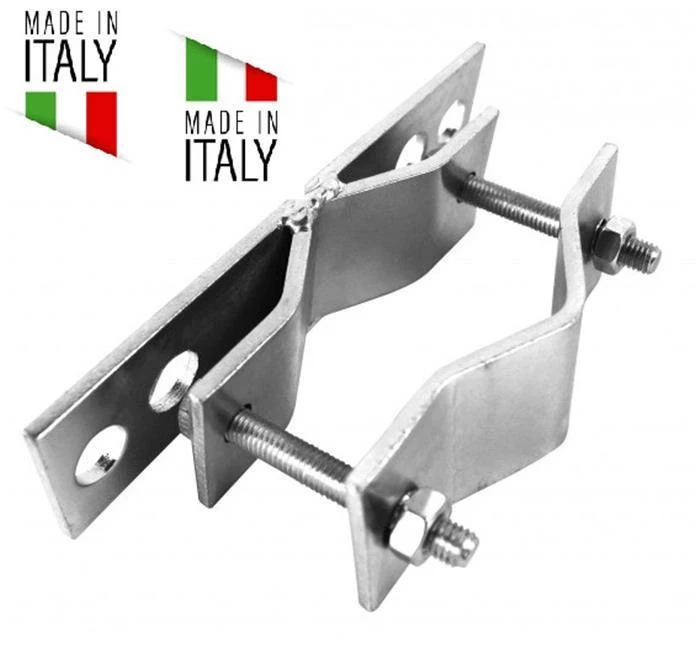 STAFFA ZANCA PARI MURO PER PALO ANTENNA DA 25 - 60 MADE IN ITALY