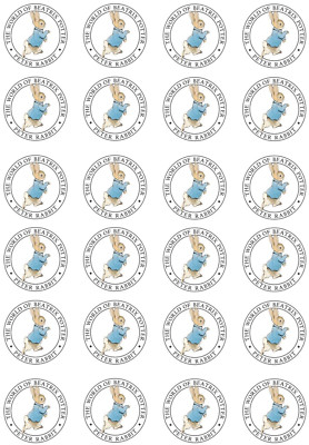 Peter Rabbit Wafer 24 x CLASSIC PETER RABBIT Cupcake Toppers Edible Wafer Paper 1st ...