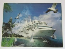 The Olmedreca Cruise Ship 3-D Lenticular Picture 15 1/2 x 12 Great 3-D!