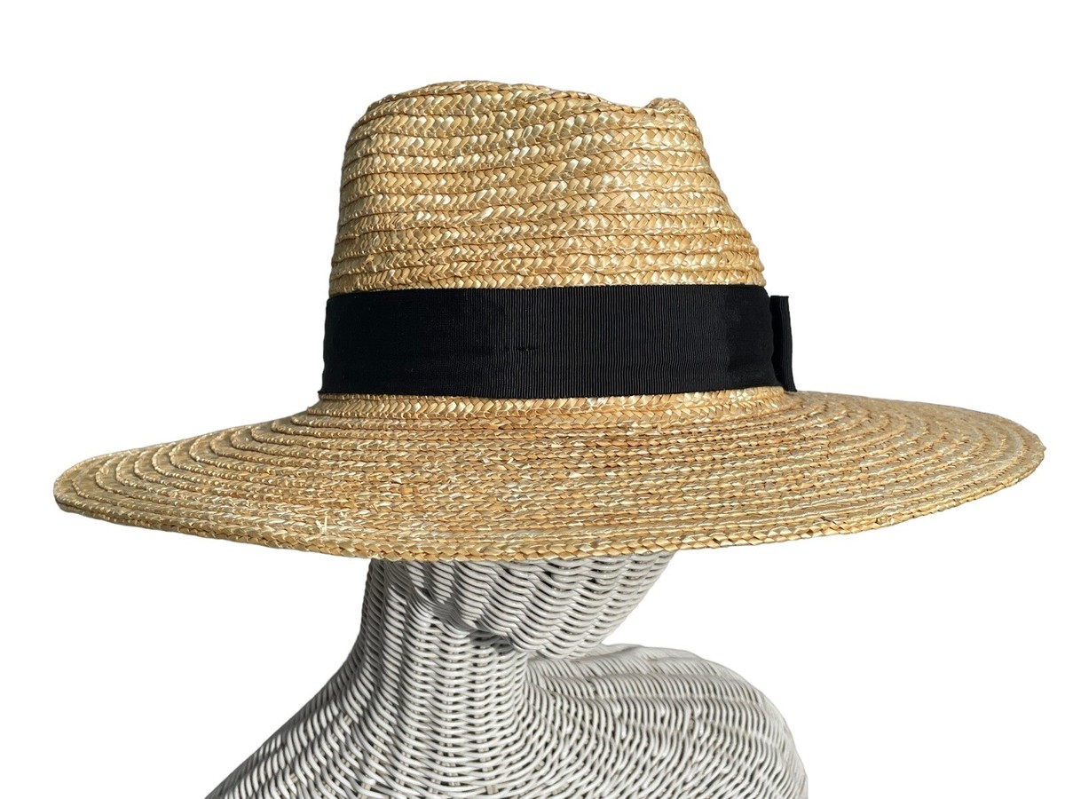 Brixton Joanna Panama Straw Hat Fedora Womens size Small 
