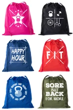 Extreme Fitness Bags, Powerlifting Drawstring Backpacks, Mini Gym Cinch Sacks