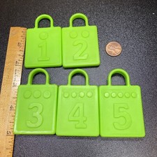 VTG set of 5 Playskool Sesame Street Cookie Monster Scale Replacement Weights