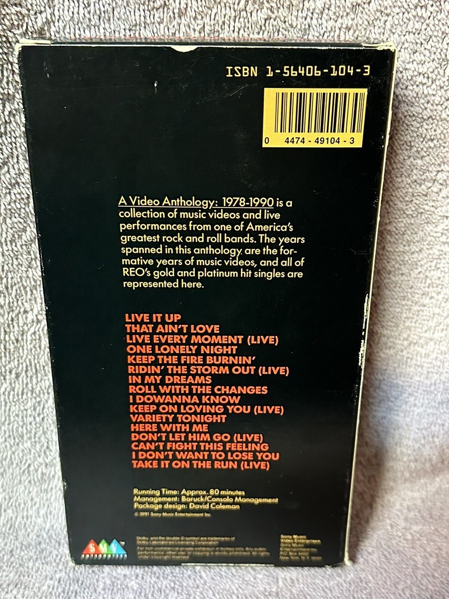 REO Speedwagon - A Video Anthology 1978 - 1990 (VHS, 1991) Take It