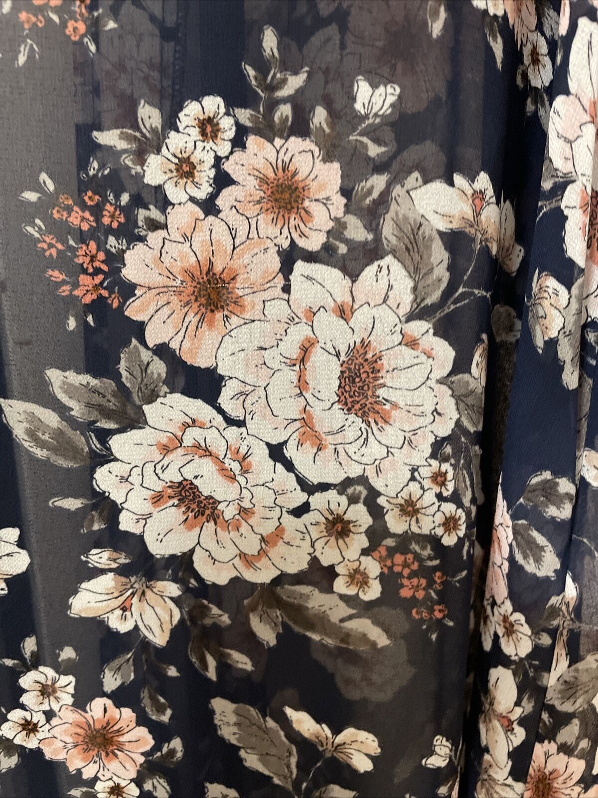 Pretty Torrid Navy Floral Hi Low open Kimono size… - image 10