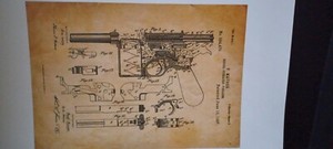 MAUSER WK-1 WW 1 GERMAN MAUSER 9mm Mauser C96 Broom Handle Engineering Print