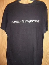 Bobby's Bistro n Wine bar black L t shirt Eat well drink great wine