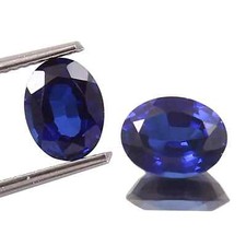 Natural Blue Sapphire 60 Ct Ceylon Oval Cut Certified Loose Gemstone Pair