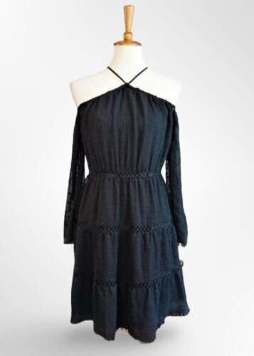 NWT $119 Giani Bini black Melanie dress S small three quarter sleeve casual cute