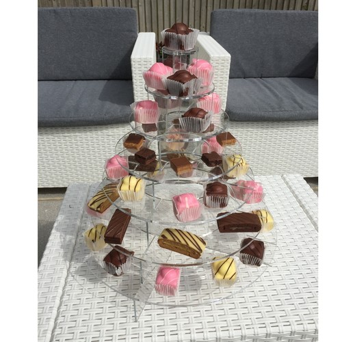 Soportes de presentación para pasteles u hordas individuales, cuadrados o redondos niveles 5 y 7 - Imagen 6 de 7