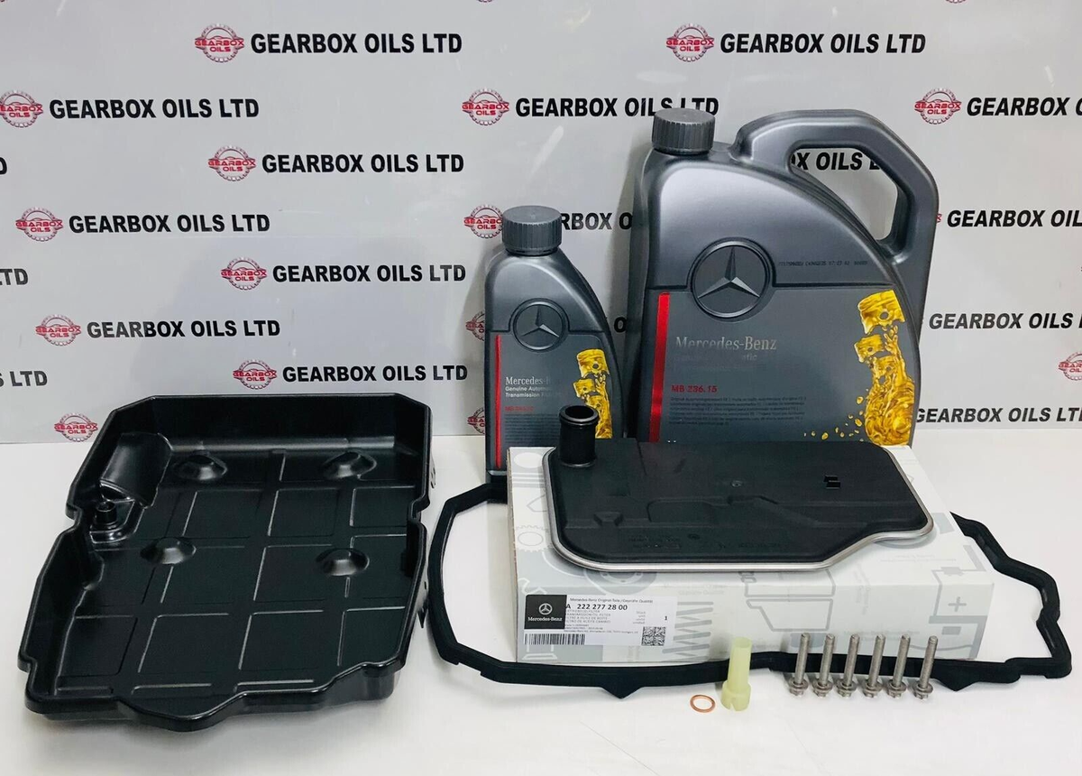 Transmission Oil Filter Mercedes 722.9 7-Speed Transmission Filter & Oil  Kit - Includes Pan Filter + 7 Liters Of Fluid Blue Print ADBP210015 Oil Kit