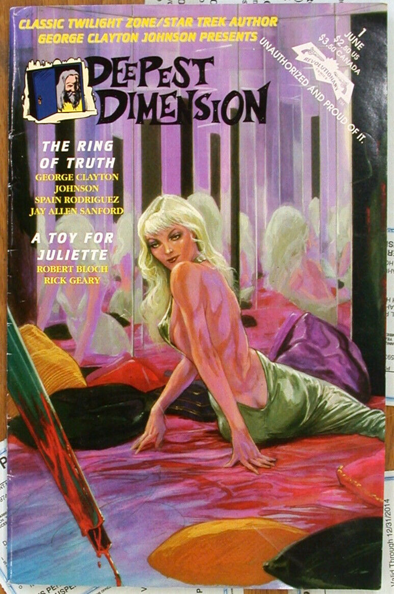 Deepest Dimension #1 comic book written and signed by George Clayton Johnson