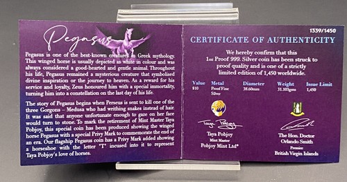 2023 Pegasus 1oz Silver Proof Pobjoy Mint Commemorative Final Farewell Coin. - Picture 8 of 10