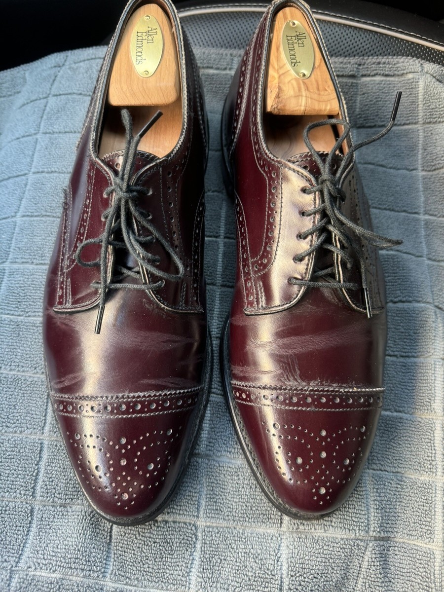 Allen Edmonds Belgium Oxford Dress Shoes Mens 8.5 E Burgundy Leather Career Work Allen Edmonds Belgium Oxford Dress Shoes Mens | Mercari main image 4