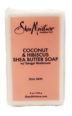 Shea Moisture Coconut & Hibiscus Shea Butter Bar Soap With Songyi Mushroom, 8oz