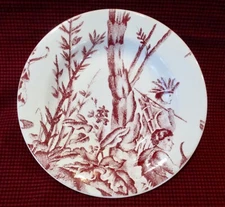 Lafayette by FAIENCERIE DE GIEN France Pierre Deux~8.5" Red Toile Soup Bowl~EC