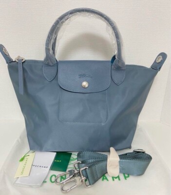 LONGCHAMP Le Pliage Neo S Handbag Shoulder Bag Blue Gray