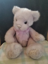 First and Main Sherbet Lavende Teddy Bear Plush Stuffed Animal Toy Lace Paws 12"