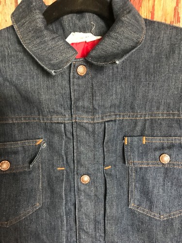 Vtg. 70s 80s blue denim quilt lined snap chore jacket JCPenney Workwear.....h7 - Picture 2 of 5