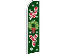 Joy Candy Cane King Size Swooper Flag Hardware Not Included 