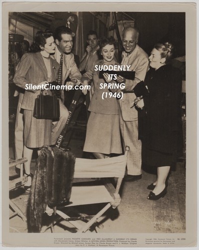 *SUDDENLY ITS SPRING (1947) On-Set Whelan, MacMurray, Goddard, Leisen, Fontaine