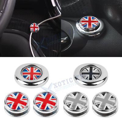 3Pcs Engine Start Button Cover+Dashboard Hook For Mini Cooper R55 R58 R60 R61