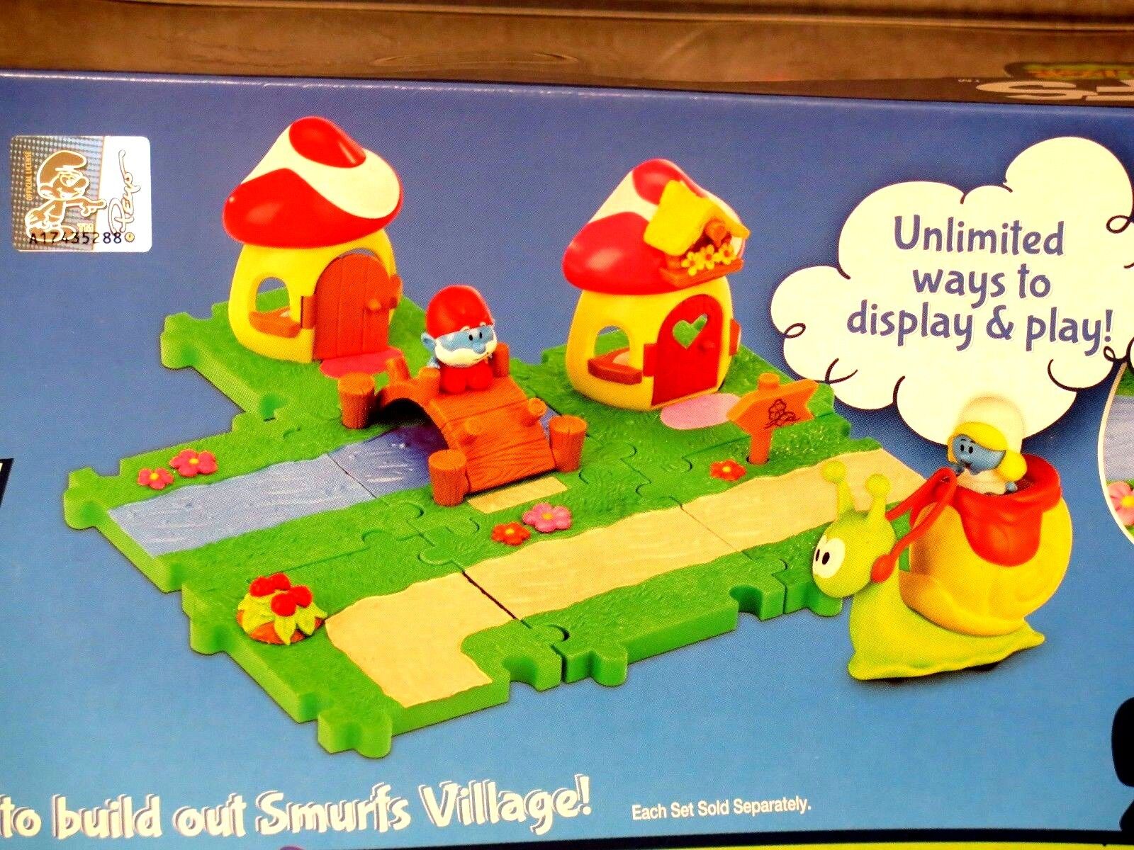 Smurfs Micro Village Papa Smurf & Smurfette DELUXE *2 IN 1 * NEIGHBOR PACK  Jakks