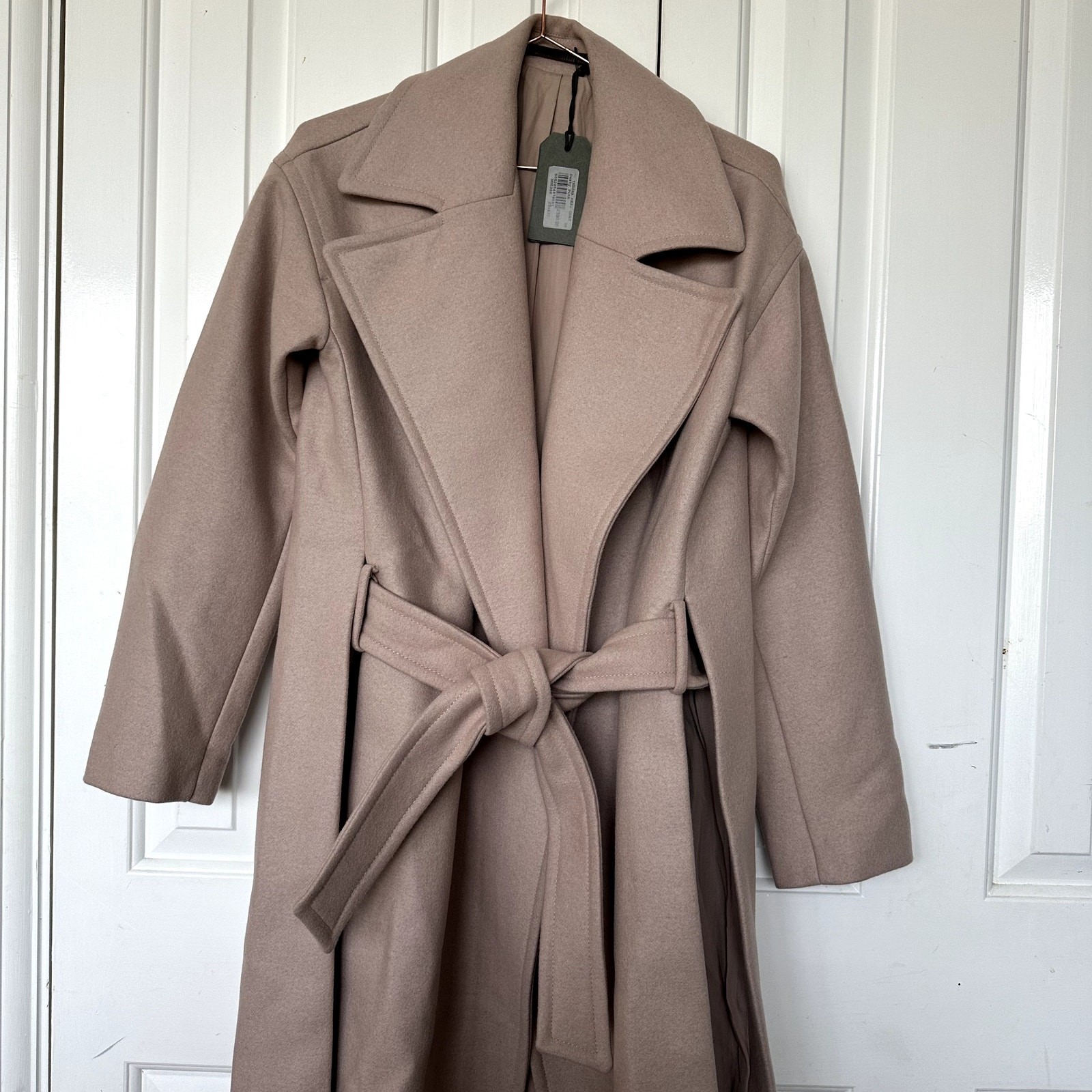 All saints indira nesi dusty pink belted coat new with tags rrp £380 image 4