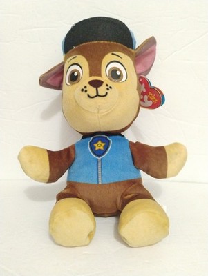 TY Beanie Baby CHASE (NEW Soft Plushy Version) Paw Patrol Dog Stuffed Plush Toy