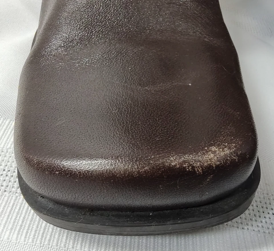 Botas de vestir de cuero Capezio Andrea talla 9M marrón punta cuadrada hasta la rodilla tacón bloque Foto 4 de 4