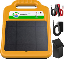 Solar Electric Fence Kit for Livestock,10 Miles Fence Charger,8Kv Output Electri