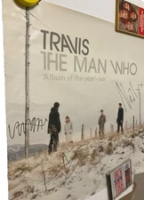 TRAVIS ROCK BAND 1999 THE MAN WHO EPIC LP PROMO POSTER  SIGNED